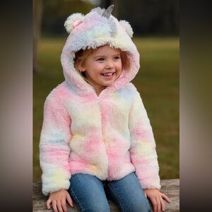 Pastel Unicorn Fuzzy Hoodie